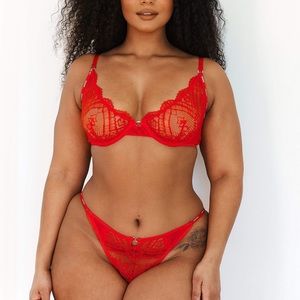 Lounge Underwear Charmed Balcony Bra & Brief Set